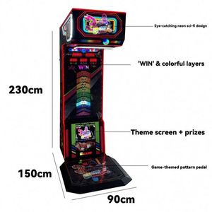 Machine de boxe murale électrique avec écran d'entraînement pour lumières, construction en acier inoxydable, 1 an de garantie, fitness adulte, arcade - Product Image 2