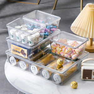 New style stackable refrigerator drawer storage box food organizer bins