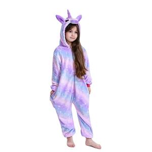 Combinaison en flanelle pour enfants, <span class=keywords><strong>pyjama</strong></span> mignon, <span class=keywords><strong>licorne</strong></span>, <span class=keywords><strong>kigurumi</strong></span>, vêtements de nuit de dessin animé, cadeau de Noël, vente en gros, costumes d'Halloween - Product Image 5