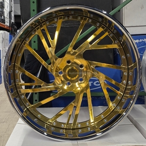 Forgiato rucci 2 mảnh 18 19 20 24 26 28 inch 5x4.75 5x127 hành khách xe rim lõm mạ Vàng Chrome sâu môi giả mạo bánh xe - Product Image 5