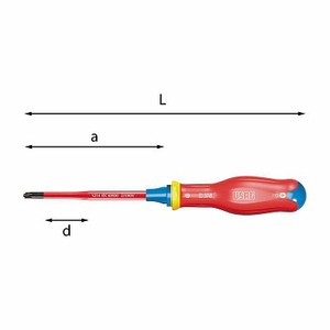 <b>Screwdriver</b> 091 DPZB Red Handle With Yellow And Blue Accents For <b>Precision</b> Use - Product Image 1