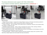 Batterie de fauteuil roulant électrique 24V 40Ah, pack de batteries lithium-ion 25.9V avec BMS 50A pour fauteuil roulant électrique et scooter de mobilité