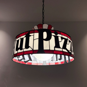 Tiffany Stained Glass Pizza Pendant <b>Light</b> Vintage Hanging Lamp for Restaurant Bar Cafe Pizza Shop Commercial Decor Ceiling Suspe - Product Image 4