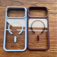 Étui magnétique pour iPhone 18 Pro Max, deux-en-un, bords souples, dos rigide, moulage par injection acrylique