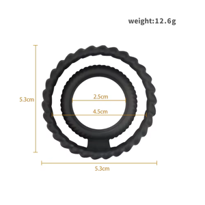 Высокое качество, товары для взрослых, оптовая продажа, силиконовый замок с задержкой, двойное кольцо, секс-игрушка, задержка эякуляции, кольцо для пениса для взрослых мужчин - Product Image 2