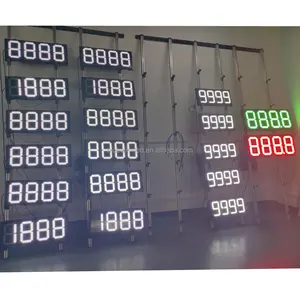 LED 7 SEGMENTO DIGIT SIGN , 4 DIGITS LED GAS PRECIO SEÑALIZACIÓN CAJA DE CONTROL SET para GASOLINA