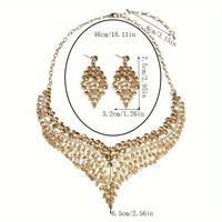 Conjunto de Collar y Pendientes de Estilo Lujoso y Espléndido de la Fábrica de Joyería de Yiwu, Adorno para Vestido de Mujer para Cena