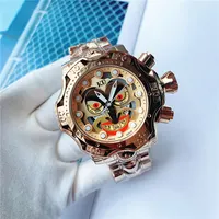 Replice + relojes para hombre, pulsera de gran dial con recubrimiento IPG de 18K, personalizado con números grandes, marca de lujo de EE. UU.