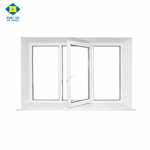 Ventanas con Marco de PVC y Mosquitera, Precio de Ventanas y Puertas de PVC en Nepal, Ventana Abatible de PVC de Triple Vidrio con Apertura Exterior - Product Image 3