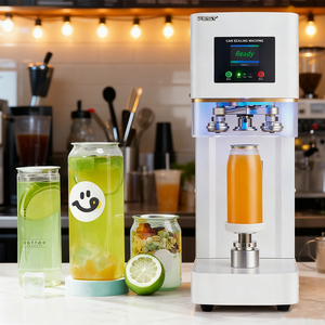 Machine de scellage automatique commerciale pour canettes PET/Aluminium, équipement multifonctionnel de mise en conserve de boissons par thermoscellage - Product Image 1