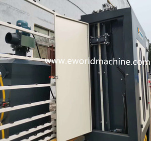 เครื่องพ่นทรายกระจกแนวตั้งอัตโนมัติควบคุมด้วย PLC ยี่ห้อ Eworld Reliable (สีดำเหล็ก ความหนา 3-20 มม.) สำหรับใช้งานเชิงพาณิชย์ - Product Image 6