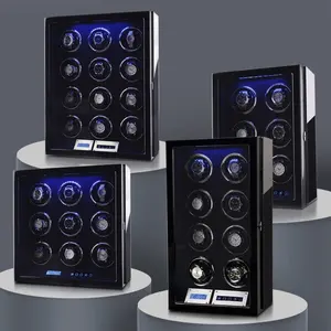 Decodificador de reloj inteligente de lujo automático, caja de reloj con control remoto, 2, 3, 4, 6, 8, 12 ranuras, venta directa de fábrica