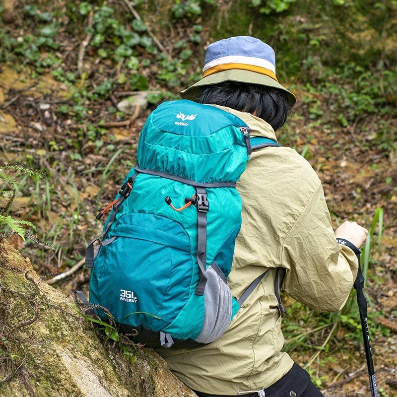 Blue-green lightweight foldable - 35 liters