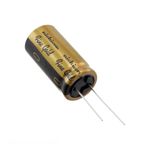 Distribuidor Autorizado: Condensador de Orificio Pasante Radial UFG1J102MHM de 1000uF, 20%, 63V (CAP ALUM) - Product Image 1