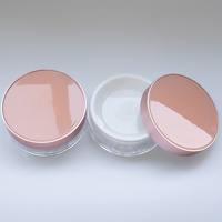 Pot d'emballage de poudre libre rond personnalisé avec logo et marque privée, couvercle en filet élastique, matériaux recyclés, cosmétique – Fournisseur d'usine