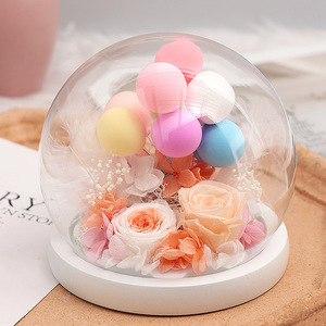 Nuevo Adorno de Rosa Eterna 2026 con Cubierta de Cristal y Globo, Regalo Creativo de Flor Artificial - Product Image 6