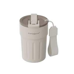 High-quality 304 Stainless Steel <b>Thermos</b> Double-layer Anti-scalding Water <b>Cup</b> Lid Double Port Design Modern Minimalist Design - Product Image 1