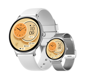 Reloj inteligente con forma redonda Android Reloj Inteligente V89 Pantalla LCD redonda para reloj inteligente Monitor de ritmo cardíaco y presión arterial - Product Image 1