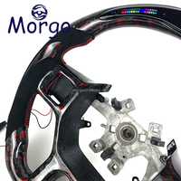 Modification de l'intérieur de la voiture, volant sport en fibre de carbone forgée avec affichage LED du régime moteur pour Dodge Ram 1500 2500 3500
