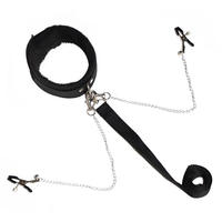 Kit de bondage de haute qualité, chaîne en métal, pinces pour les mamelons, jeu de préliminaires, jouet sexuel pour couple, bouchon buccal avec bouchon anal, 100% étanche
