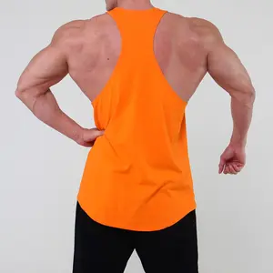 เสื้อกั๊กฟิตเนสสีทึบสำหรับผู้ชายชุดฝึกวิ่งฟิตเนสสีพื้นสำหรับผู้ชาย