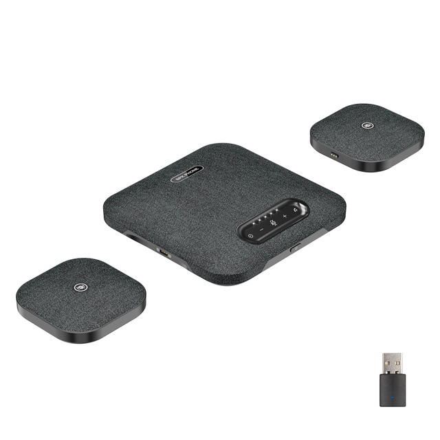 POD7 Professional Wireless Conference Microphone System with 10-meter Pickup Range and AI Noise Cancellation for Hybrid Meetings