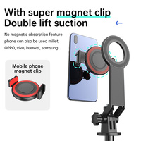 Trépied à selfie K14 172 cm avec double aspiration magnétique MagSafe, adapté au streaming en direct, aux voyages et comme trépied portable