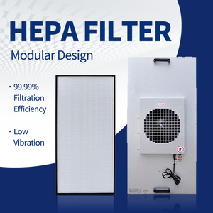 Unidad de Filtro de Ventilador para Cuarto Limpio H14 FFU HEPA 99.99% 0.3 Micras Motor EC Control de Velocidad Continuo Bajo Nivel de Ruido 55dB Filtro de Aire Personalizado - Product Image 2