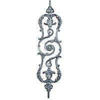 Rampe de balcon extérieure traditionnelle en fonte, fixation au sol, résistante à la rouille, protégée contre les UV, décorative, pour escalier et cour, facile à installer