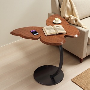 Wooden Furniture Butterfly Side Table Black Walnut Color Multi Function Living Room Coffee Table - Product Image 1