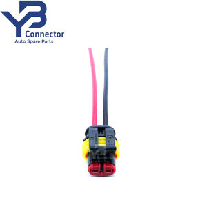 Conector YB 282080-1 Tyco AMP Superseal 1,5 Series Cable <span class=keywords><strong>2</strong></span> pines hembra arnés de cableado personalizado - Product Image 3