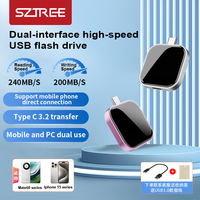 Produk baru USB Flash Drive 256gb Pendrive 64GB 128GB 256GB Flashdisk OTG USB Flash Drive untuk IOS Android Harmony Phone