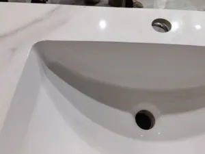 New Technology Vanity Top Seamless Cabinet Basin Luxury Sink Vanity Thin Edge Of Basin Vanity