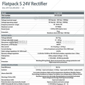 Eltek Flatpack2 100-250V Giriş 24V 1000W IEC 309-32A 241122.205 Telekom Güç Düzeltici Modülü Baz İstasyonları Veri Merkezleri için - Product Image 3