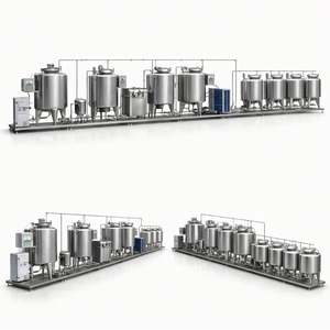 Machine automatique de fabrication de fromage 2000L, ligne de production de yaourt, pompe à moteur, pasteurisation et chauffage/refroidissement en acier inoxydable sanitaire - Product Image 3