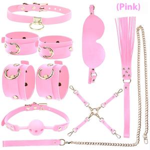 SM大人の大人のおもちゃセット手錠ボールギャグとカップルの情熱の拘束拘束のためのBDSMハーネス目隠しボンデージスーツが含まれています - Product Image 5