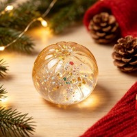 Jouet Squishy en TPR à poudre dorée sur le thème de Noël, jouet anti-stress à rebond lent, emballage créatif en boîte