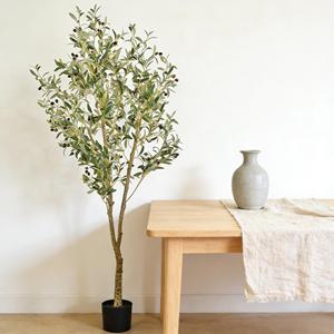 Árvore de Oliveira Artificial de 220cm com Frutos Realistas em Plástico para Decoração de Casa, Escritório e Sala de Estar - Product Image 4