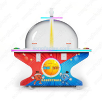 Machine de jeu de tir de basket-ball et de football cosmique interactive à 2 joueurs Centre d'amusement intérieur