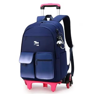 Mochila escolar con carro de dos <span class=keywords><strong>ruedas</strong></span> AL, mochila de escalera de gran capacidad a la moda para estudiantes - Product Image 2