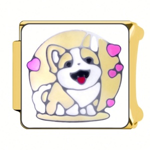 New In-Stock Stainless Steel Italian Module Bracelet 18K Gold Plated for DIY Heart Pet Dog Jewelry Italian <b>Charms</b> Bracelets - Product Image 4