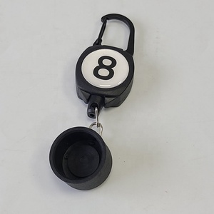 Cordon enrouleur rétractable portable noir pour marqueur <span class=keywords><strong>de</strong></span> <span class=keywords><strong>billard</strong></span> <span class=keywords><strong>français</strong></span>, <span class=keywords><strong>billard</strong></span> américain, snooker, et boîte à craie pour boule <span class=keywords><strong>de</strong></span> <span class=keywords><strong>billard</strong></span> avec porte-clés - Product Image 4