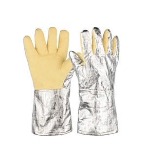 Gants de travail résistants à la chaleur et à l'isolation thermique - Feutre d'aramide/coton enduit de latex, niveau de sécurité élevé pour les applications industrielles - Product Image 2