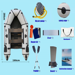 Bateau pneumatique d'assaut MC280-1K <span class=keywords><strong>en</strong></span> PVC de 0,9 mm pour 4 personnes, avec <span class=keywords><strong>kit</strong></span> de confort, pour la pêche et le plancher <span class=keywords><strong>en</strong></span> <span class=keywords><strong>bois</strong></span>, procédé de soudage à chaud - Product Image 2