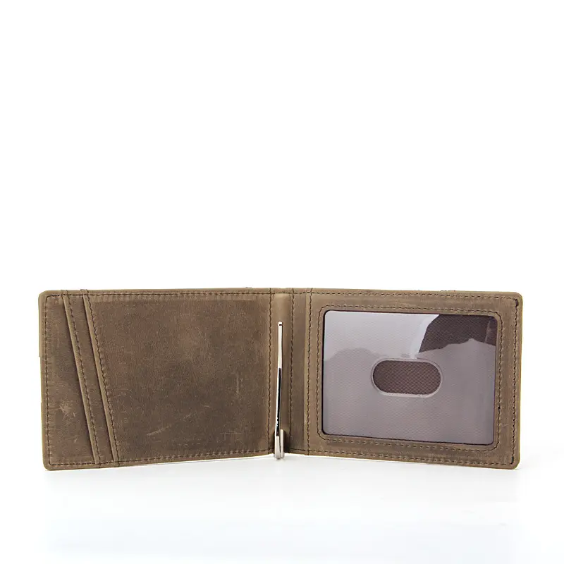 Camouflage Minimalist Wallet Men Stamp Your Logo OEM Front Pocket Wallet With Money Clip