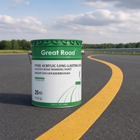 Peinture de marquage routier écologique en acrylique pur, résistante aux températures ambiante, application facile pour autoroutes et routes municipales, sac de 25 kg