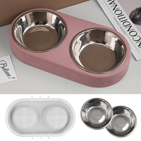 DM1263 Moule en silicone pour bols réutilisables écologiques faits à la main pour animaux de compagnie, pot de fleurs en béton, plateau, résine de coulée, artisanat en plâtre et ciment