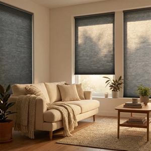 Rideaux en tissu non tissé alvéolé <span class=keywords><strong>transparent</strong></span>, rideaux occultants modernes en forme de nid d'abeille, isolation phonique et <span class=keywords><strong>thermique</strong></span> - Product Image 6