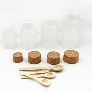 Home Screen Printing 300ml 100ml 150ml 200ml 250ml Round <b>Jar</b> Clear Sealing <b>Glass</b> Cosmetics <b>Glass</b> Bottles Cap <b>With</b> <b>Wooden</b> - Product Image 4