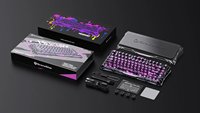 Clavier de jeu filaire GravaStar Mercury V75 Lite 75% à effet Hall 8K Hz 0,01 mm RT RGB Hot Swappable pour PC Esports